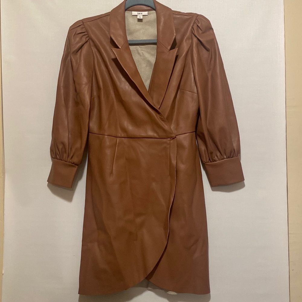 Bar III faux leather mini dress - size Small
